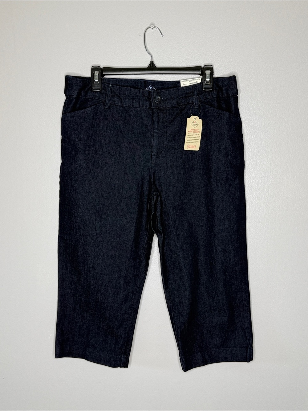St. John's Bay Dark Blue Denim Capri's Size 12